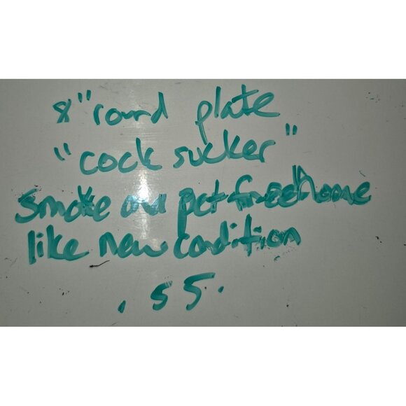 Hand-Painted Ceramic Plate With Rooster & Text Design Round 8" Decorative Dish Y - Picture 5 of 5